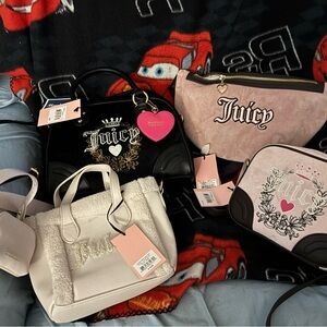 4 bags!!! Satchels camera crossbody and fanny pack 2FREE bath and body work item